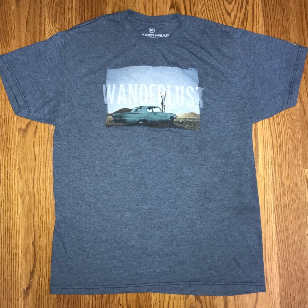 Wanderlust T-Shirt Makerwear Size Medium Unisex